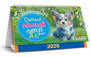 БОЛЬШОЙ настольный перекидной календарь-домик на 2026 год "Собаки. Самый милый друг"