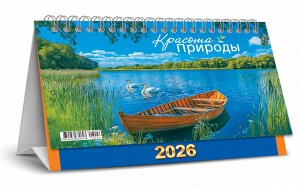 БОЛЬШОЙ настольный перекидной календарь-домик на 2026 год "Природа. Красота природы"