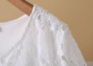 Платье кружевное прямого кроя с круглым вырезом, черный, р.54