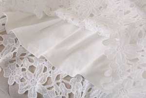 Платье кружевное прямого кроя с круглым вырезом, черный, р.54