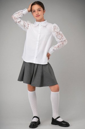 Нарядная блузка для девочки с длинным рукавом