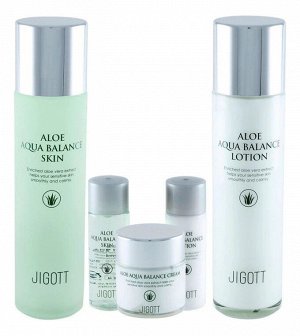 Набор для лица с экстрактом алоэ, Jigott Aloe Aqua Balance Skin Care 3 Set