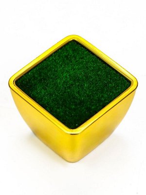 УЦЕНКА Флористическое кашпо «Аксель», с вкладышем из пенопласта, 5.5x5.5x5 см, золотистое