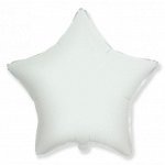 Фольга шар Звезда 18&quot;/45 см пастель White FM