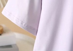 Костюм спортивный быстросохнущий: футболка + свободные шорты с широкой резинкой, фиолетовый