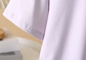 Костюм спортивный быстросохнущий: футболка + свободные шорты с широкой резинкой, фиолетовый