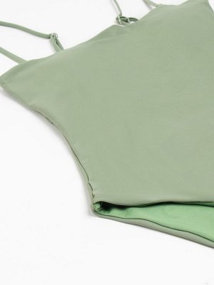 Купальник женский слитный Basic MINAKU цвет зелёный