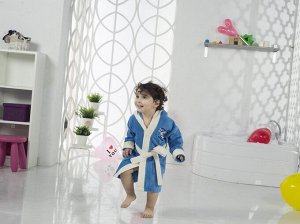 Детский банный халат Snop Цвет: Синий (4-5 лет). Производитель: Karna