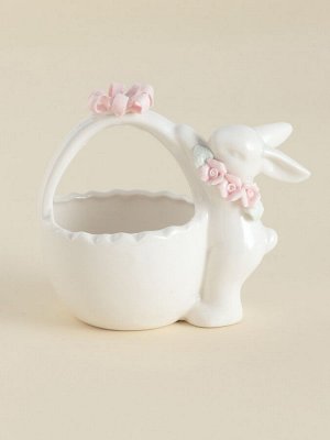 Конфетница SL Home «Лесные кролики», 12.5x8x12 см, фарфор, белая