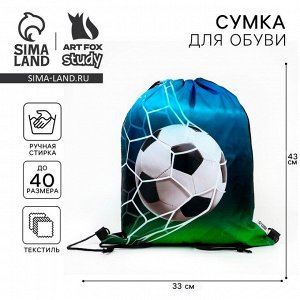 Мешок для обуви «Футбол» (болоньевый материал) 43x33 см