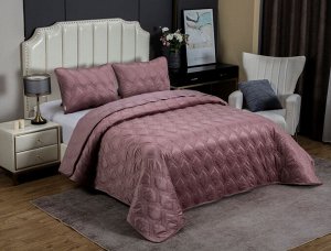 Стеганное покрывало Kendall (пыльная роза) 240х260см (1), 50х70см (2), шт