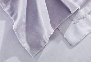 Постельное белье с одеялом (ЕВРО) Lindor Premium (лаванда) Cotton