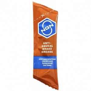 Смазка пластичная NGN Anti-Squeal Brake Grease, противоскрипная, для тормозной системы, стик-пакет 5г, арт. V0084