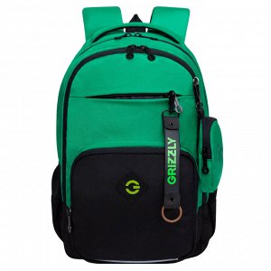 Рюкзак школьный GRIZZLY с карманом для ноутбука 13", анатомической спинкой, для мальчика