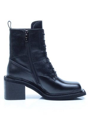SE21W-2A BLACK Ботинки зимние женские (натуральная кожа, натуральный мех)