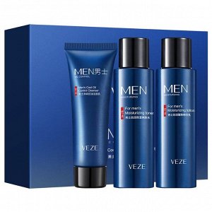Venzen Набор 3 предмета мужской (пенка 80 гр + тоник 120 мл + лосьон 120 мл) для жирной кожи