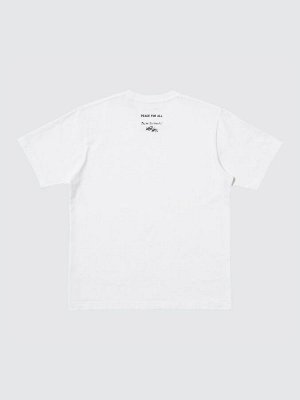 UNIQLO - футболка PEACE FOR ALL,  дизайн от Akamai - 00 WHITE