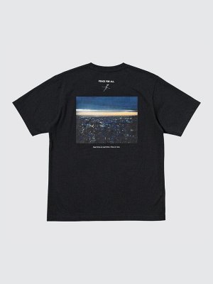 UNIQLO UT - футболка PEACE FOR ALL, дизайн от Хироси Якёсё - 09 BLACK