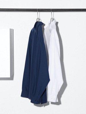 UNIQLO: C - оверсайз рубашка из тонкого хлопка - 68 BLUE