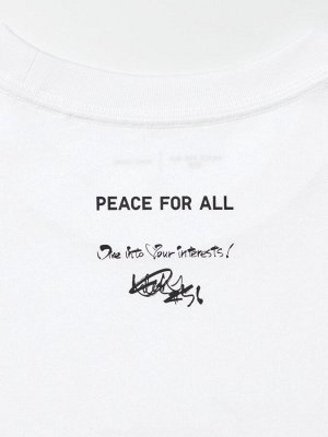 UNIQLO - футболка PEACE FOR ALL,  дизайн от Akamai - 00 WHITE