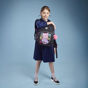 Рюкзак школьный GRIZZLY с карманом для ноутбука 13", анатомической спинкой, для девочки