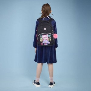 Рюкзак школьный GRIZZLY с карманом для ноутбука 13", анатомической спинкой, для девочки