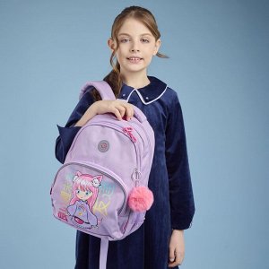 Рюкзак школьный GRIZZLY с карманом для ноутбука 13", анатомической спинкой, для девочки