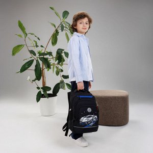 Рюкзак школьный GRIZZLY с карманом для ноутбука 13", анатомической спинкой, для мальчика