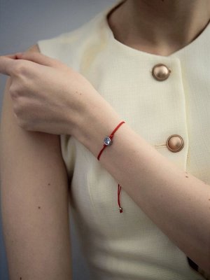 Браслет «Новогодний» загадай желание, цвет красный с серебром, 7см