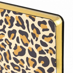 Ежедневник недатированный А5 VISTA, под кожу, гибкий, 136 л., Leopard
