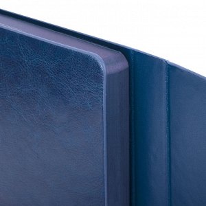 Ежедневник недатированный А5 Magnetic, кожзам, магнитный клапан, 160 л., синий