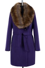 02-1731 Пальто женское утепленное Кашемир фиолетовый
