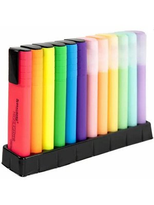 Набор текстовыделителей на подставке BRAUBERG ORIGINAL NEON, 12 цветов, линия письма 1-5 мм