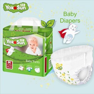 ECO YokoSun детские подгузники-трусики размер М (6-10кг.) 14 шт. /16