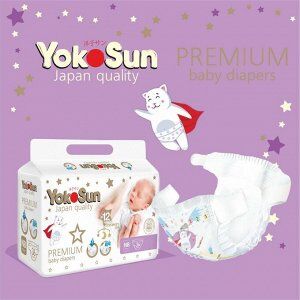 Детские подгузники PREMIUM YokoSun NB (0-5кг.) 36 шт.