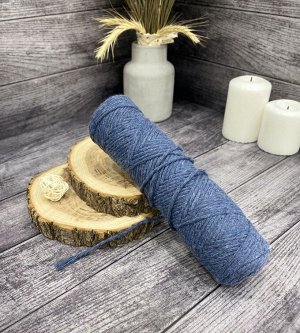 Шпагат хлопковый 2 мм для макраме Тёмный джинс (2109)