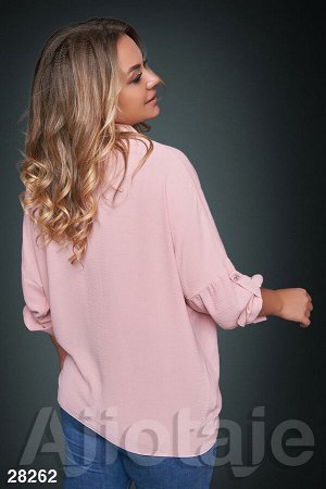 Персиковая блузка свободного кроя