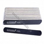 Пилка для ногтей Тонкая NailSunShine Овальная, черная 240/320