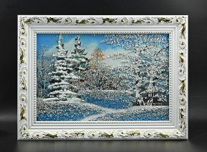 Картина Зима в багете 37*27см