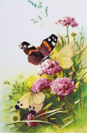 Набор для вышивания "PANNA" "Живая картина" JK-2092 "Бабочки" 15 х 23 см
