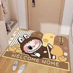 Коврик в прихожую с любимыми монстриками Лабубу