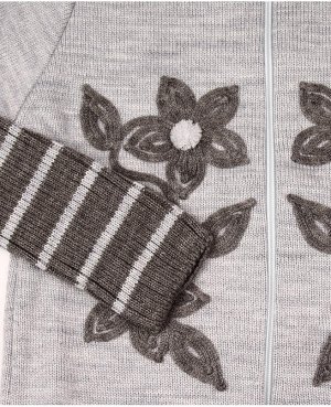Серый вязаный джемпер для девочки Цвет: св.серый