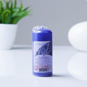 Свеча - цилиндр ароматическая "Лаванда" 4х9 см