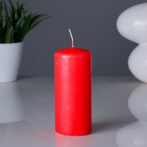 Свеча - цилиндр 11,5х5см красная