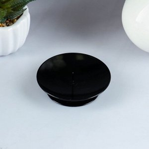 Подсвечник металл на 1 свечу "Лотос", 2х7,5 см, черный муар