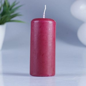 Свеча классическая 4х9 см, бордовая