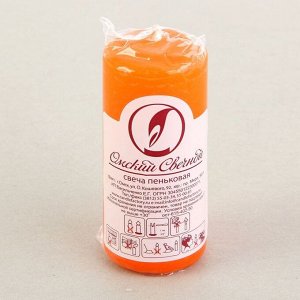Свеча классическая 4х9 см, оранжевая