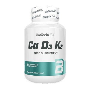 Кальций BioTechUSA Ca + D3 + K2 - 90 капс.