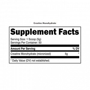 Креатин BUCKED UP Micronized creatine - 250 гр