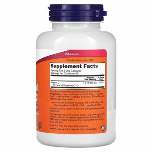 Витамин С NOW Liposomal Vitamin C 500мг - 120 капс.